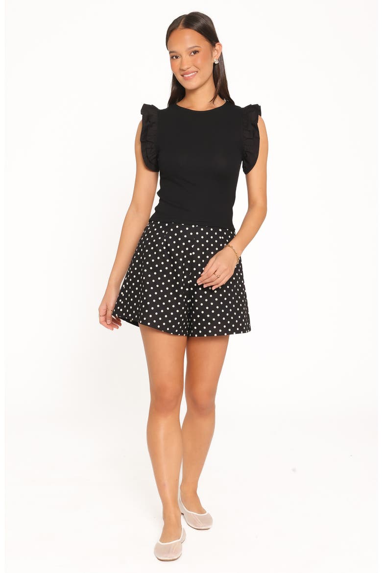 Kathleen Ruffle Sleeve Knit Top, Alternate, color, BLACK