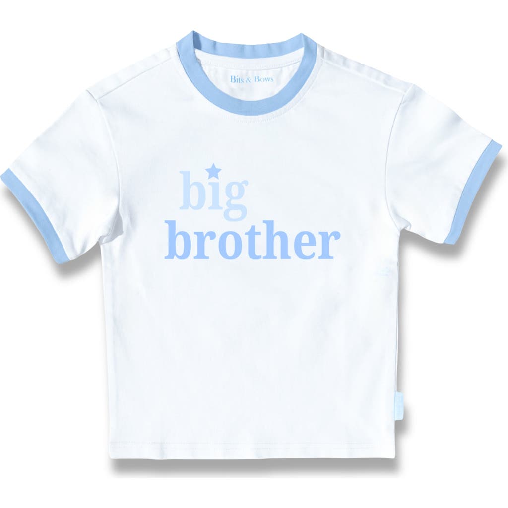 Bits & Bows Big Brother T-Shirt in White/blue  product
