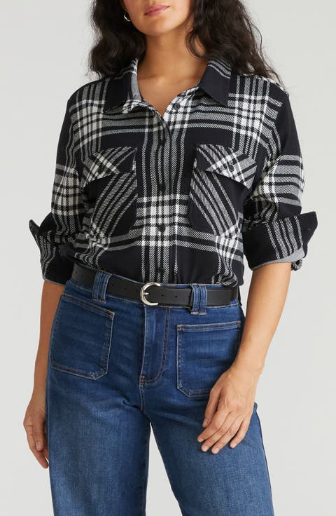 Maine Flannel Button-Up Shirt (Regular & Plus)