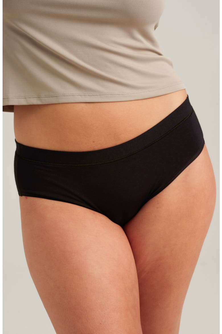 Period & Leakproof High Absorbency Comfort Briefs, Main, color, BLACK