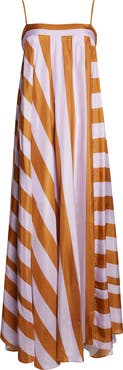 Zimmermann Indra Stripe Silk Maxi Dress