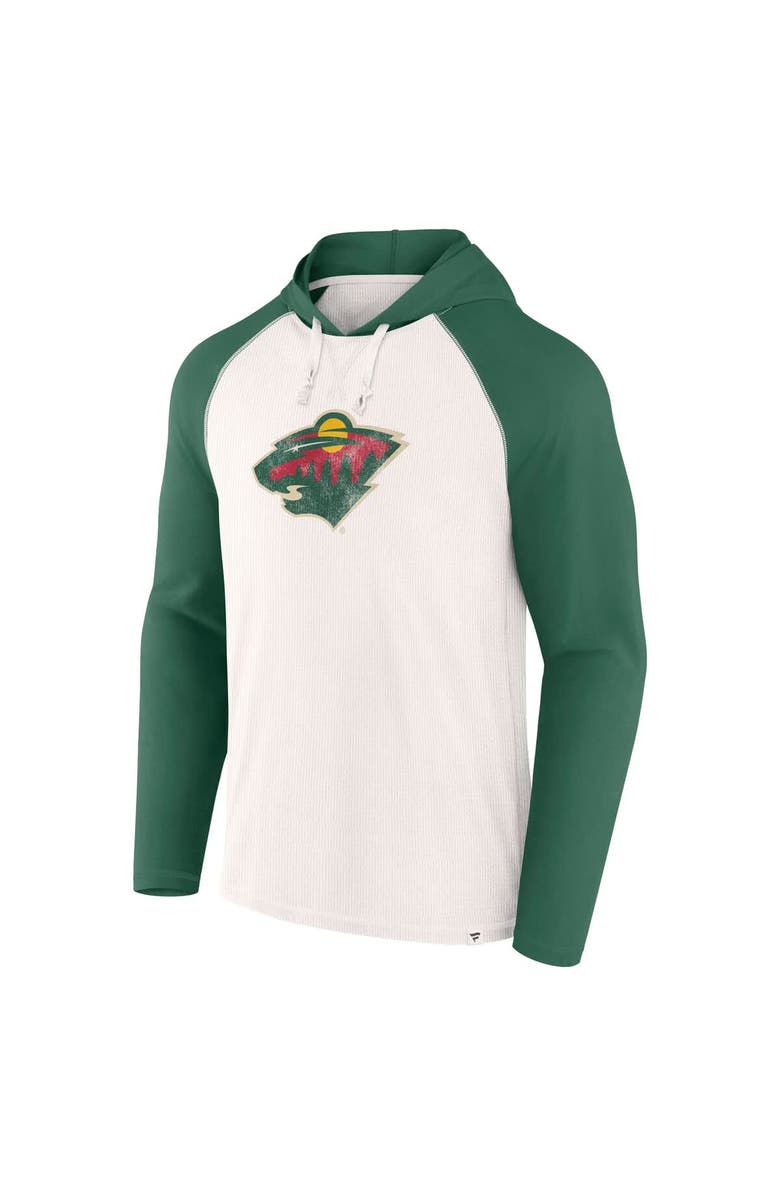 FANATICS Men's Fanatics White Minnesota Wild Vintage Winger Pullover Hoodie, Alternate, color,