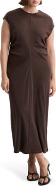 MANGO Cotton Jersey Midi Dress