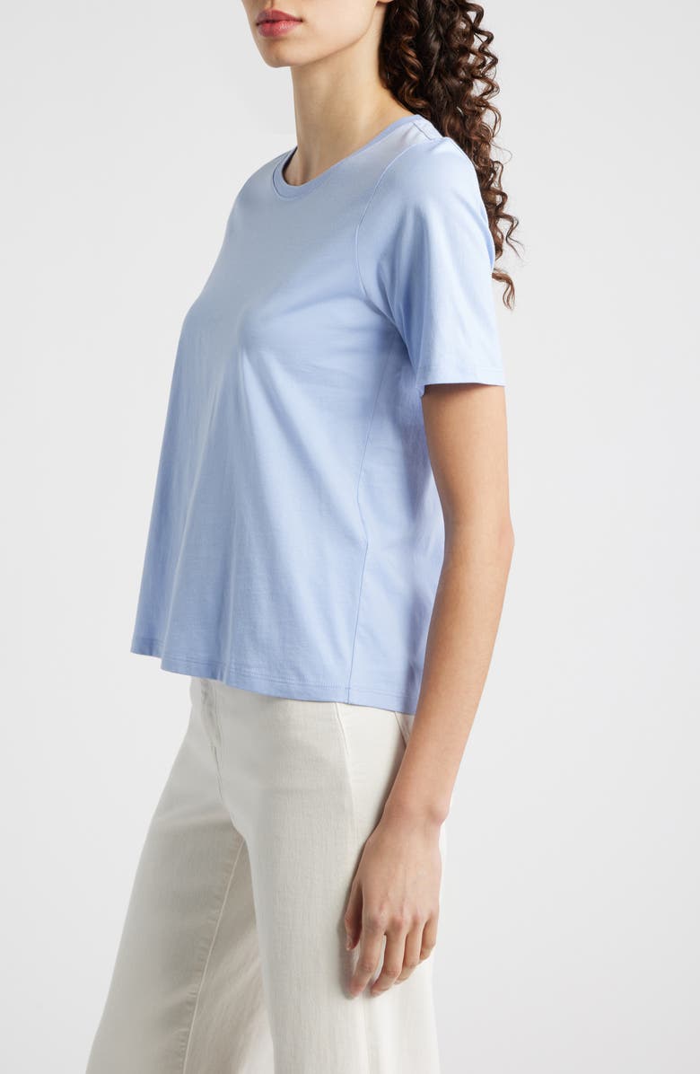 Eileen Fisher Crewneck Organic Cotton T-Shirt, Alternate, color, Myrtl