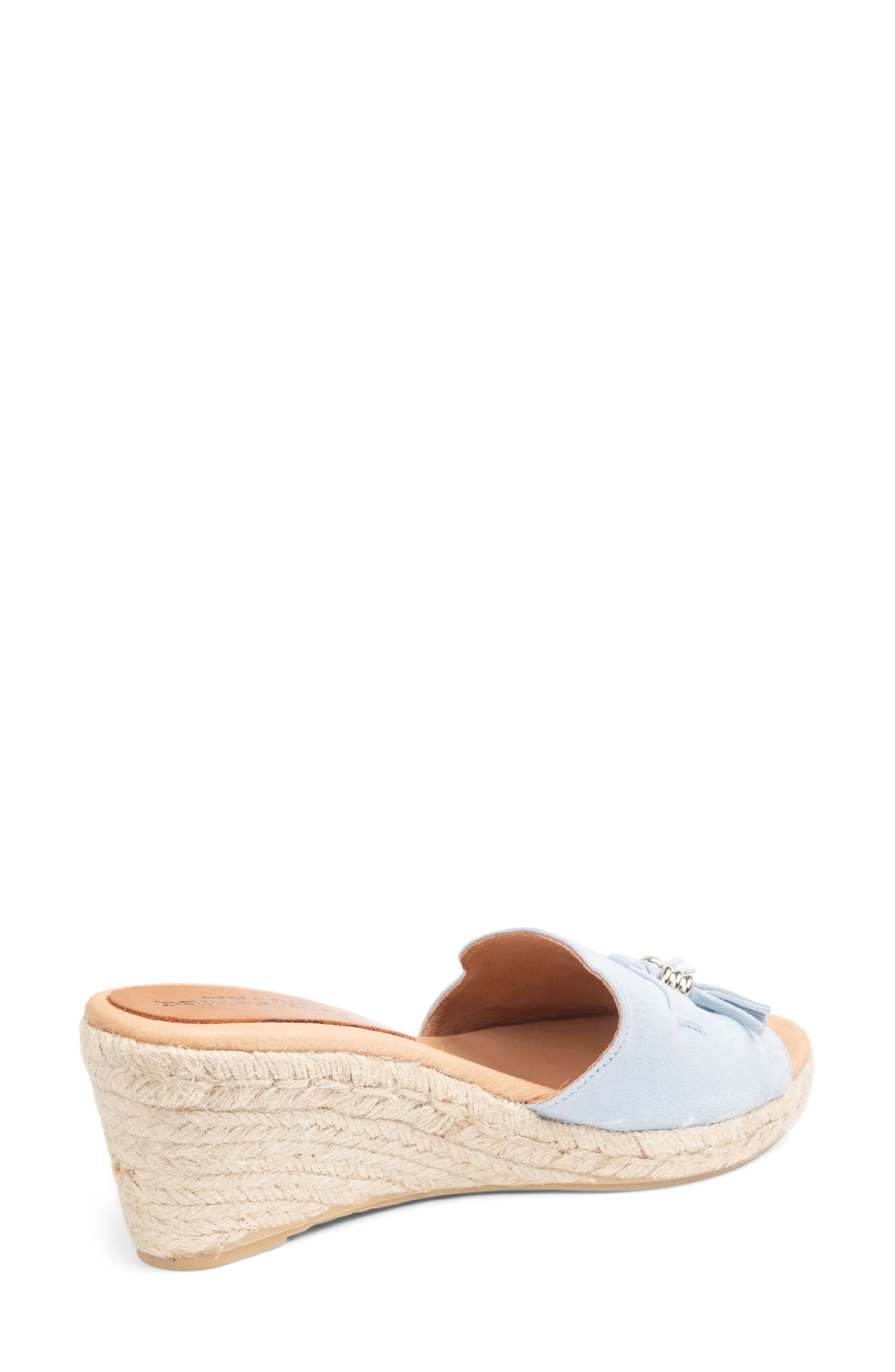 Capri Tassel Espadrille Wedge Sandal, Alternate, color, SKY BLUE SUEDE
