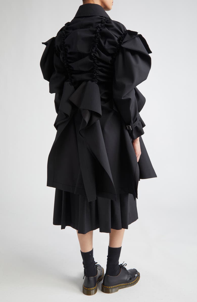 Tao Comme des Garçons Double Breasted Tropical Wool Blend Coat, Alternate, color,