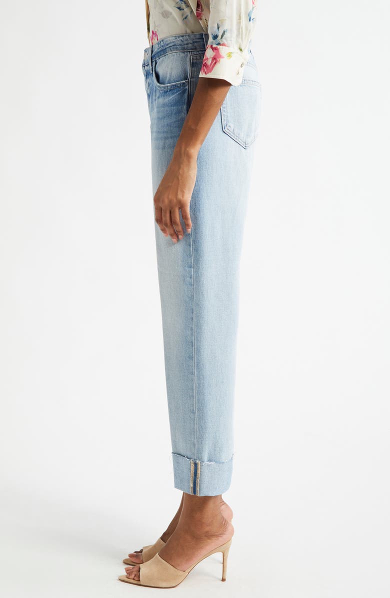 L'AGENCE Maribel High Waist Cuff Straight Leg Jeans, Alternate, color, Fontana