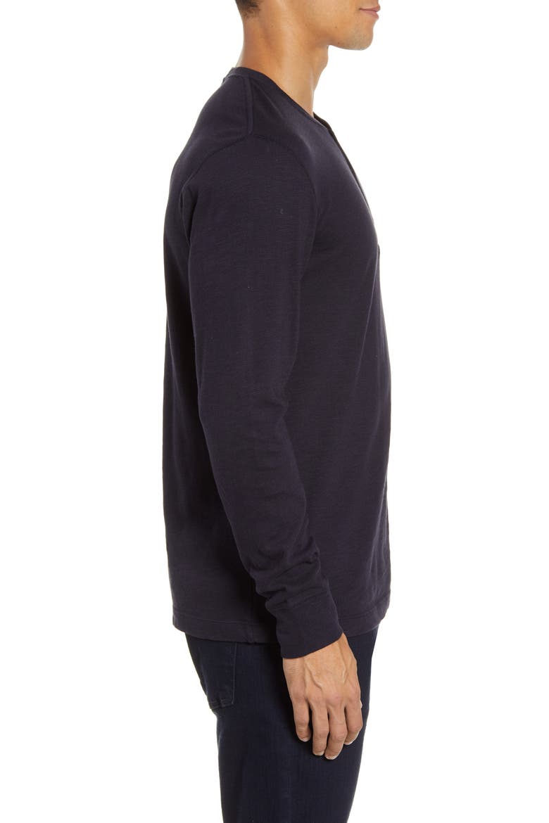 Long Sleeve Slub Henley, Alternate, color, UTILITY BLUE