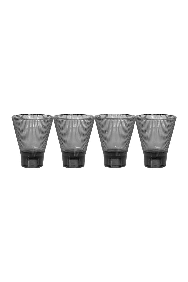 ZAI Glass Tumbler - Set of 2, Alternate, color, Charcoal - Set of 2