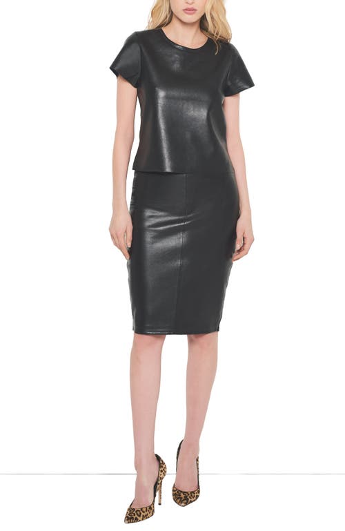 As By Df New Guard Recycled Leather Tee In Black