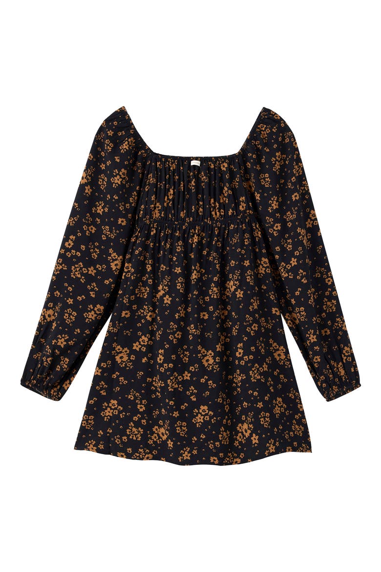 Kids' Adrian Maya Floral Dress, Alternate, color, BLACK