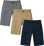 BenBen Mens 3 Pack Cargo Belted Shorts