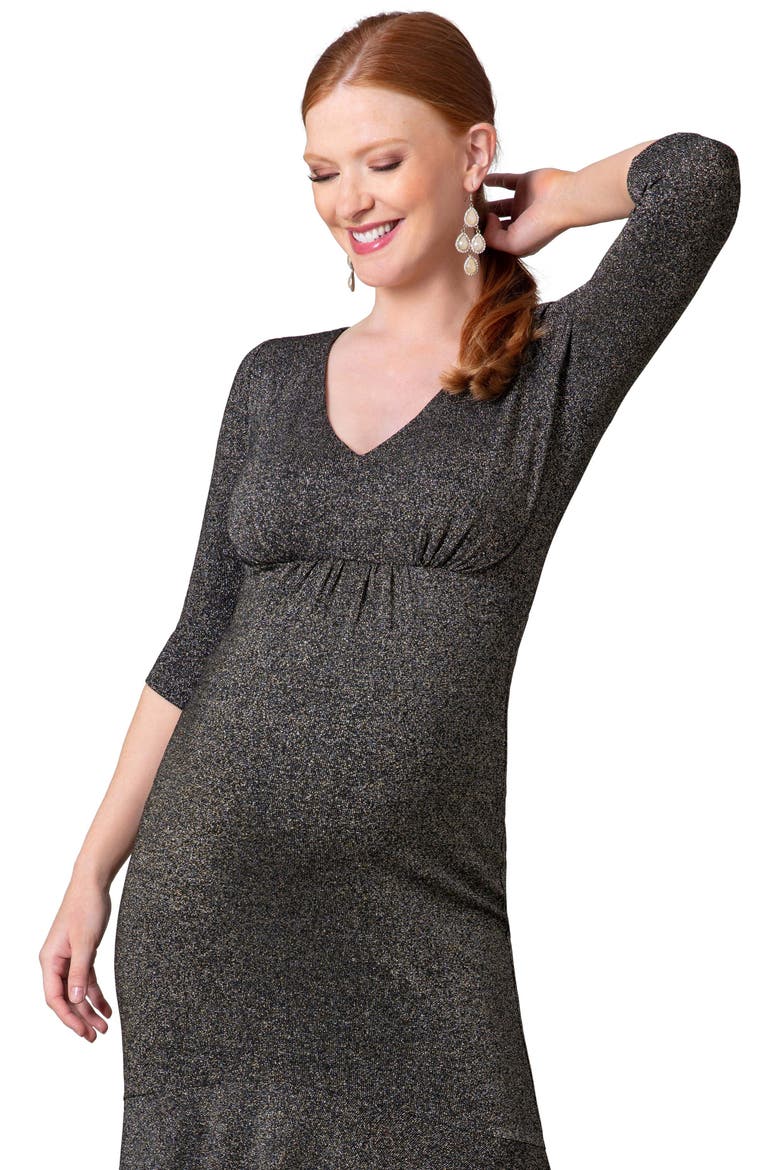 Stella Maternity Dress, Alternate, color, SPARKLE BLACK