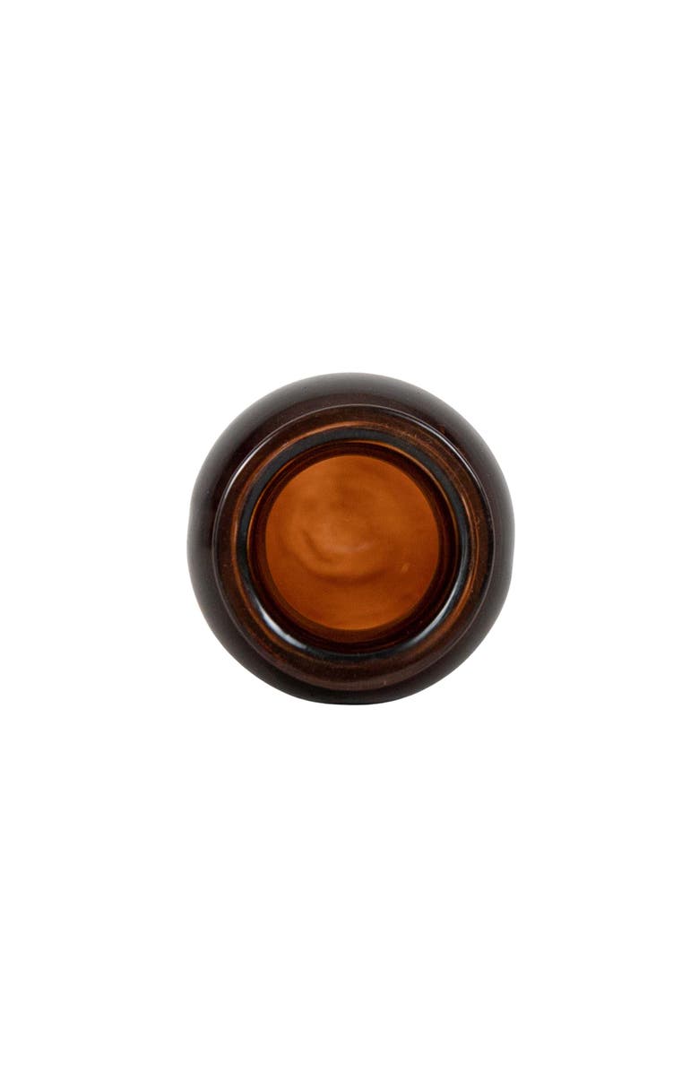 Foreside Home and Garden Wrapped Neck Bud Vase Amber Glass & Metal, Alternate, color, Brown