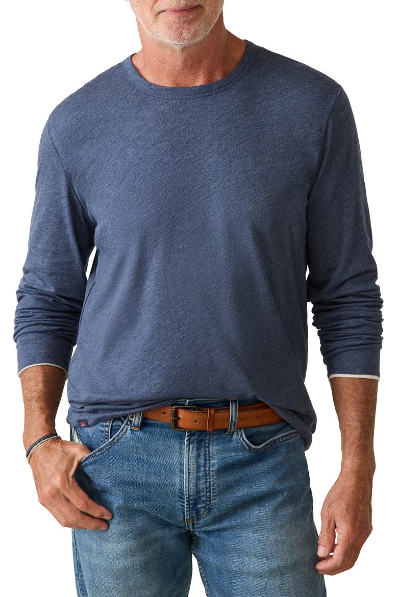 Cloud Reversible Crewneck T-Shirt, Main, color, IVORY HEATHER