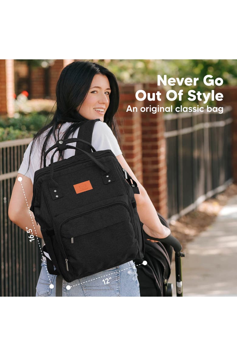 Original Diaper Bag, Alternate, color, Trendy Black