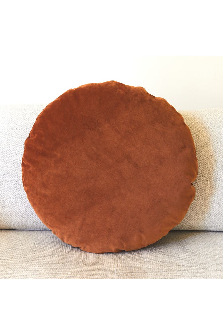 The Large Circle in Velvet, Main, color, Rust