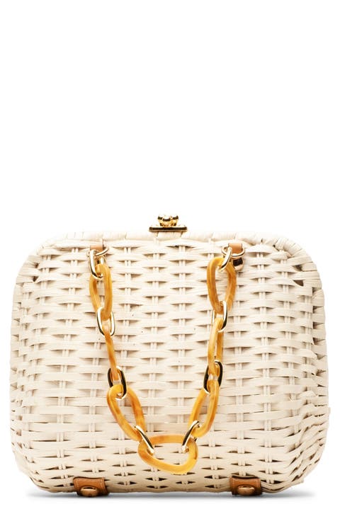 Hen Wicker Basket Bag