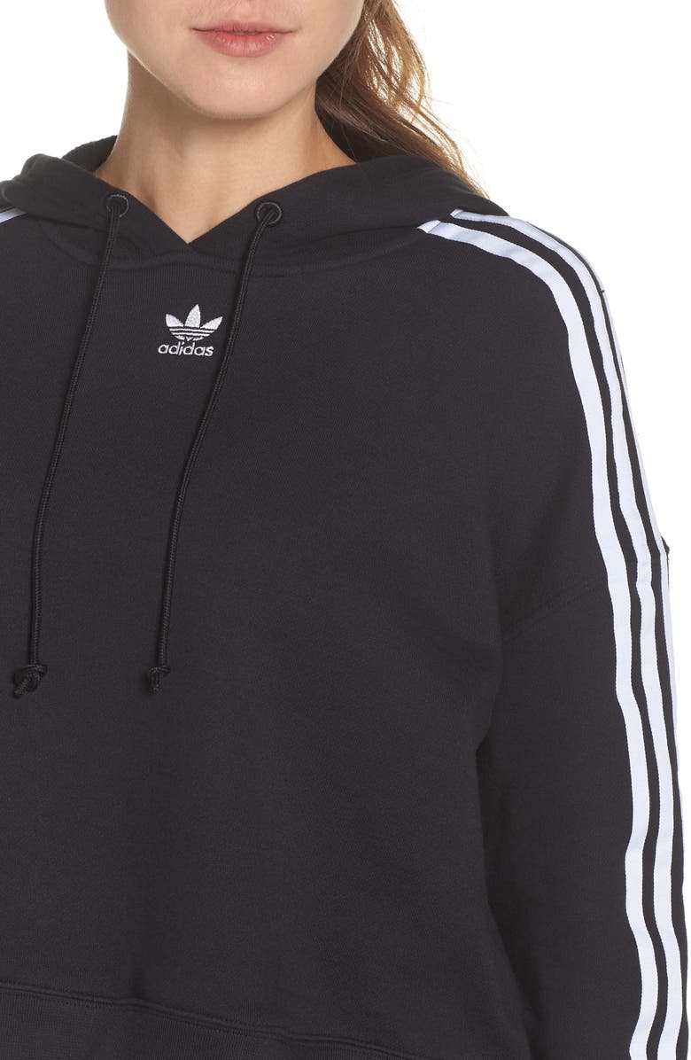 adidas Originals Crop Hoodie, Alternate, color, 
