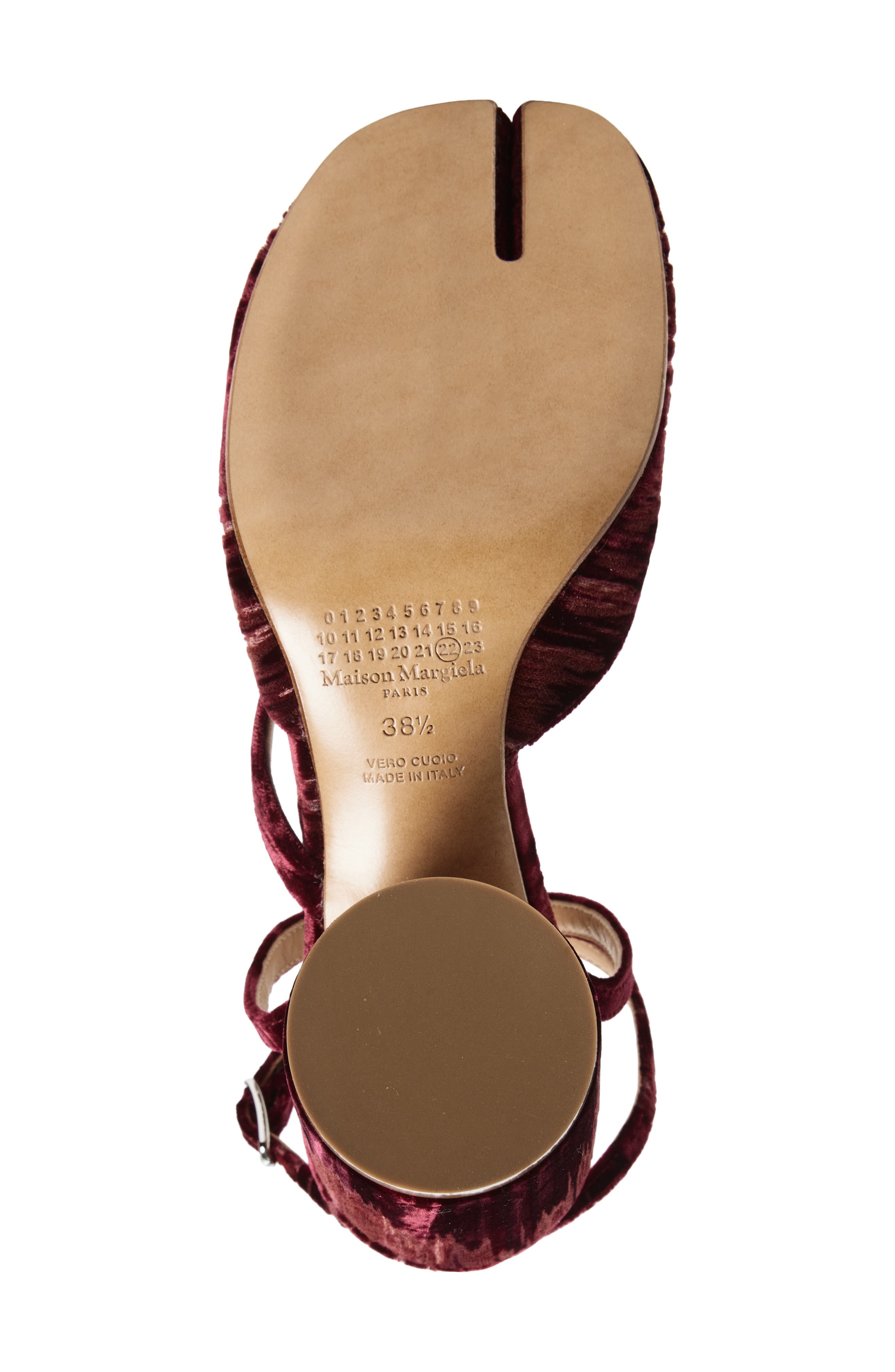 Maison Margiela Tabi Ankle Strap Pump, Alternate, color, Cordovan Red