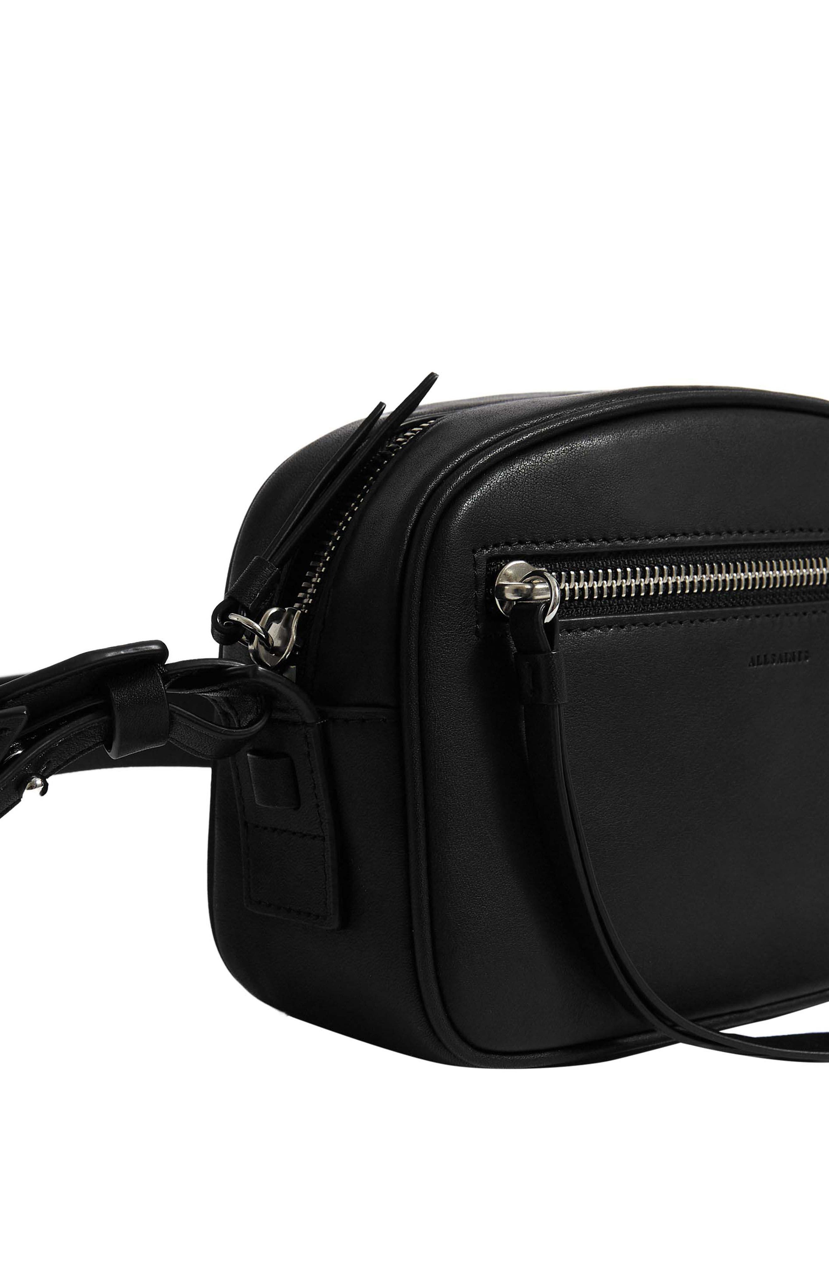 AllSaints Captain Leather Belt Bag, Alternate, color, 