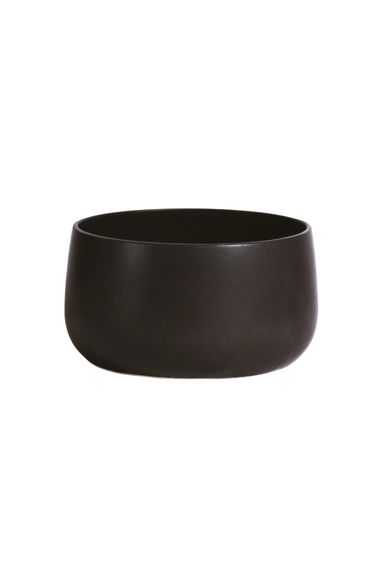 Gharyan Stoneware Serving Bowl, Main, color, Matte Black