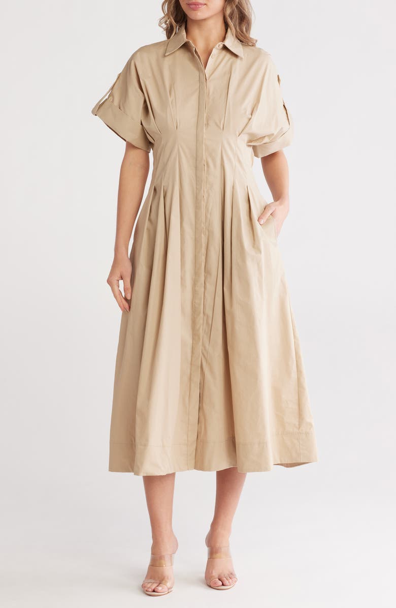 Short Sleeve A-Line Shirtdress