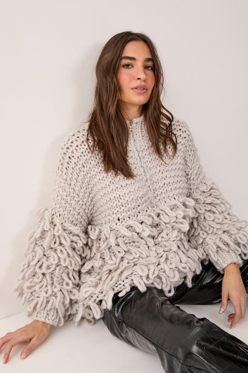 Nasty Gal Loopy Quarter Zip Jumper In Gray