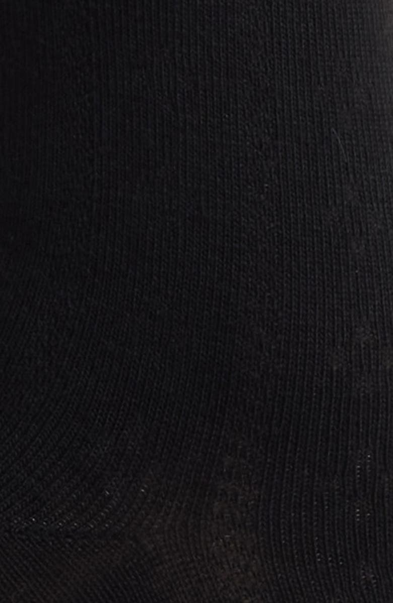 Stems Bow Embroidered Fine Rib Crew Socks, Alternate, color, 