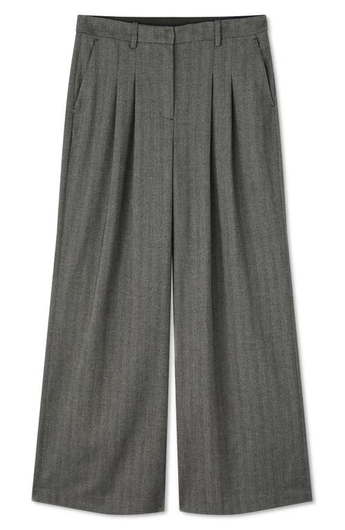 Lk Bennett Liz Wide Leg Pants In Gray