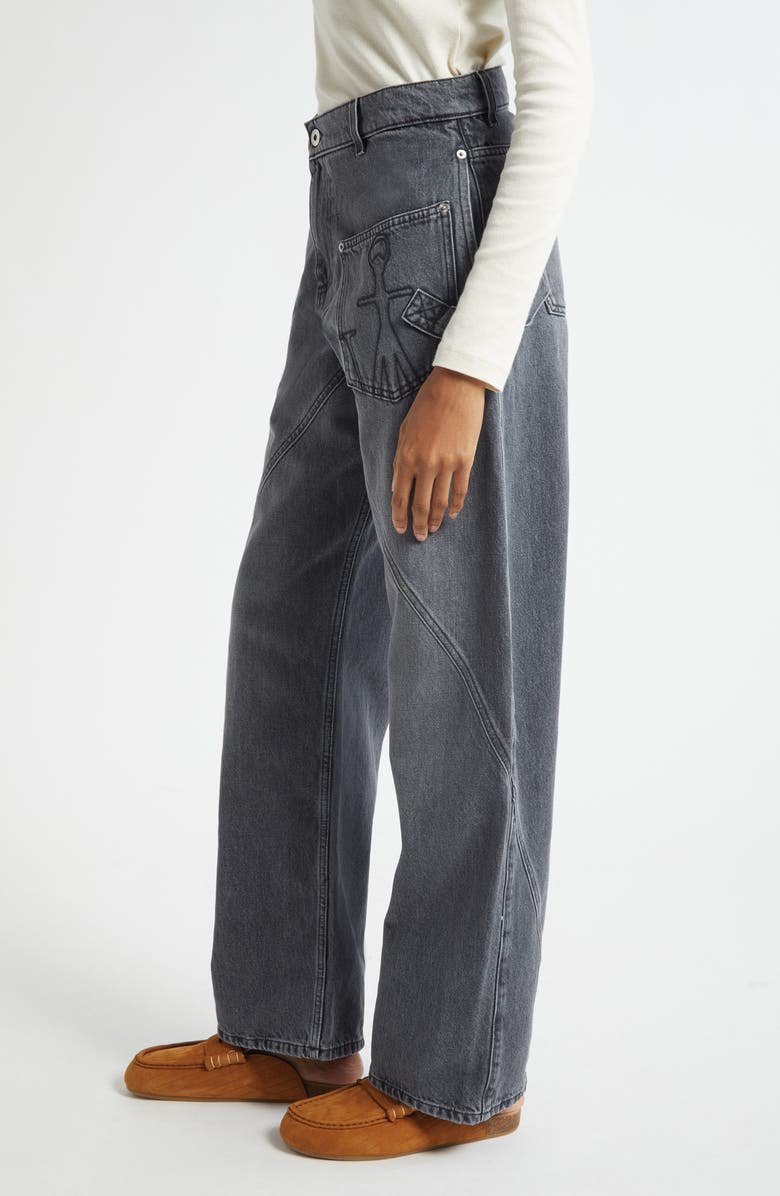 JW Anderson Twisted Workwear Jeans, Alternate, color, Grey