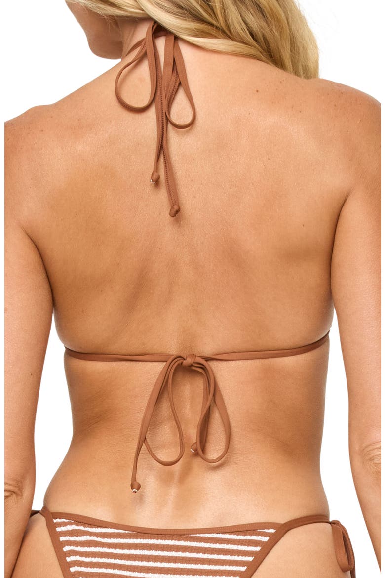 Stripe Bikini Top, Alternate, color, BROWN SUGAR
