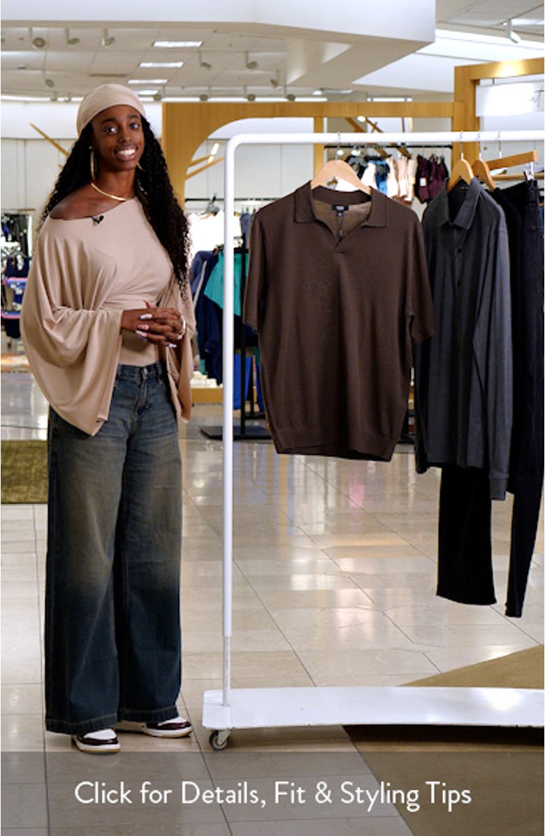 Duchie Short Sleeve Merino Wool Polo Sweater, sales video thumbnail