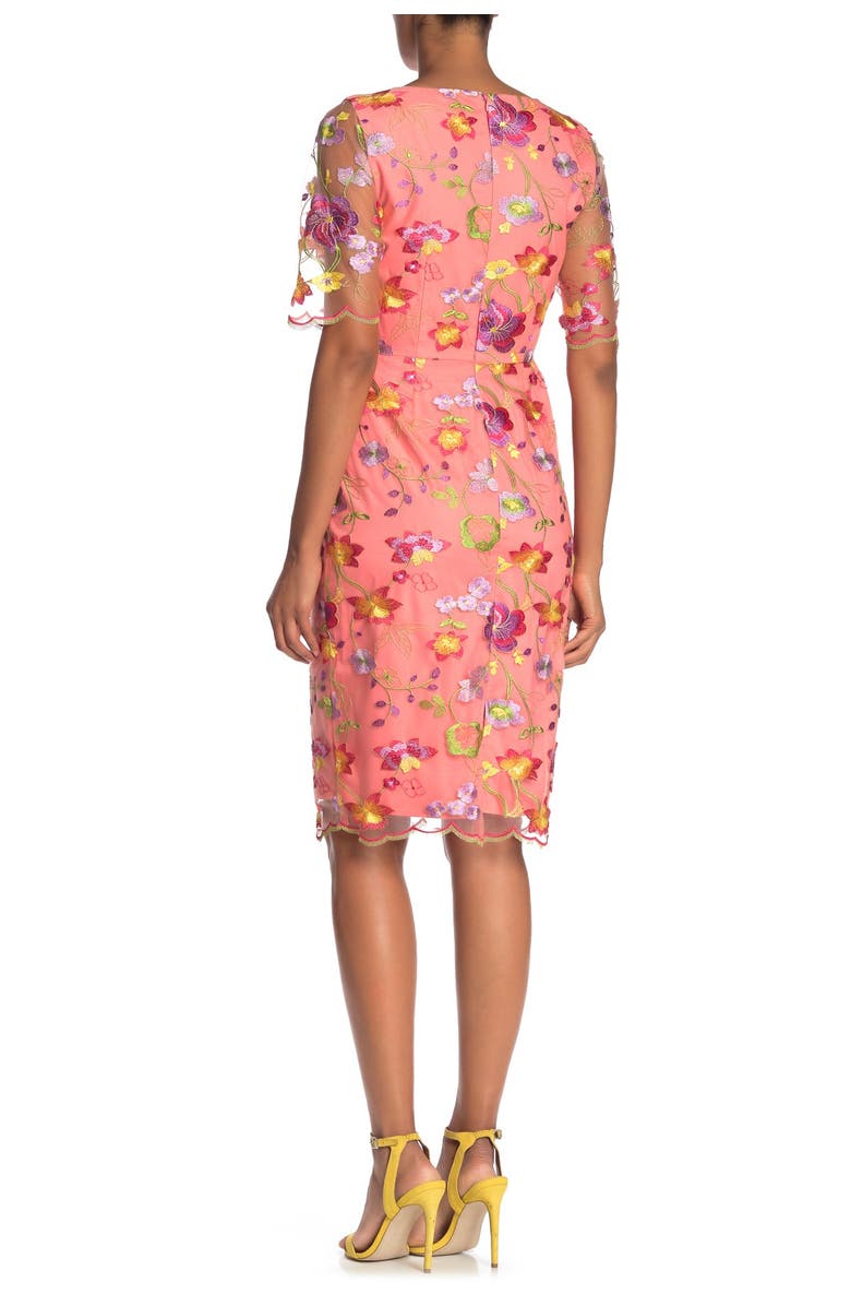 trina Trina Turk Romance Floral Embroidered Sheath Dress, Alternate, color, 
