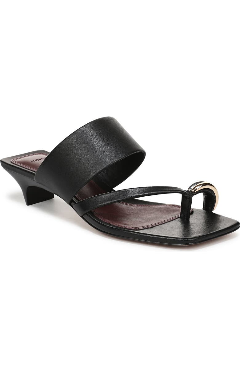 Vince Stacy Toe Loop Sandal, Main, color, Black