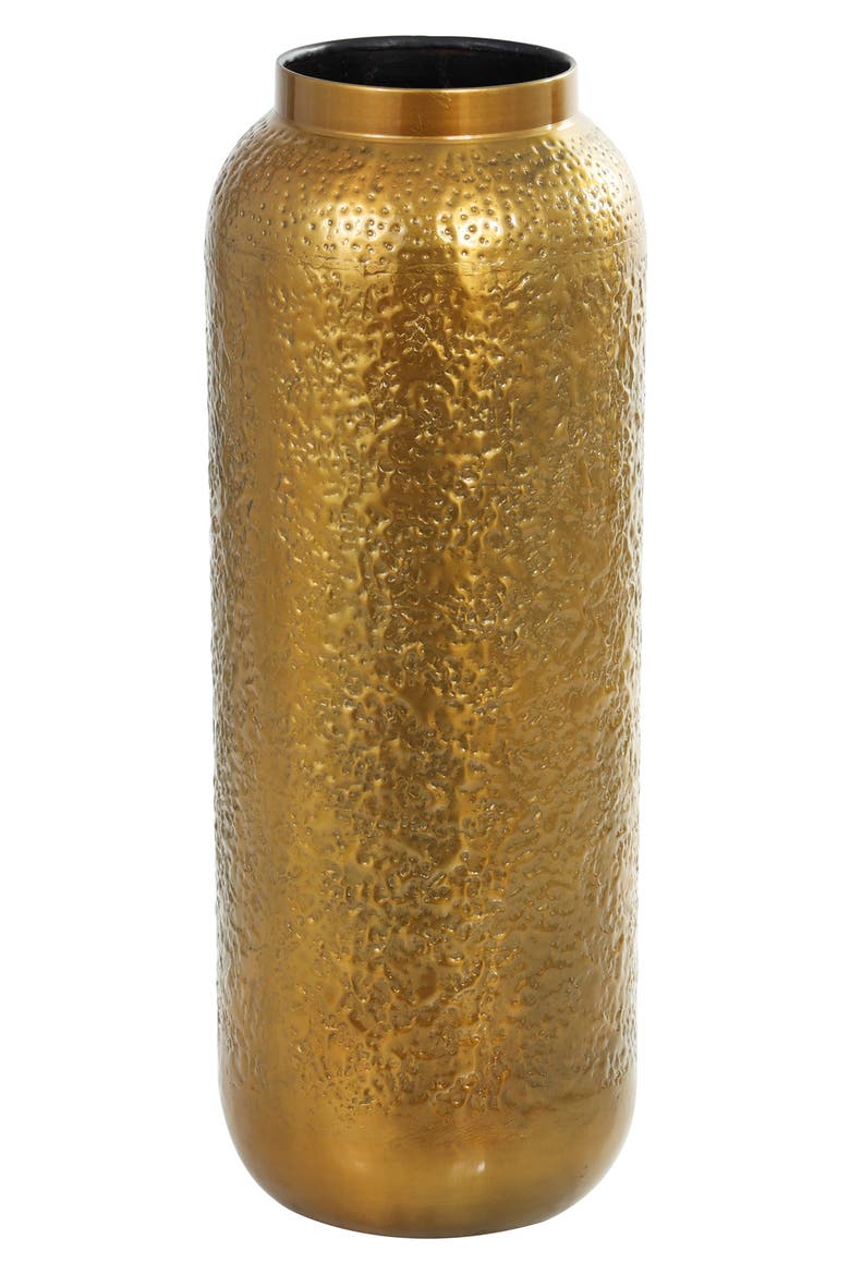Metal Vase, Alternate, color, GOLD