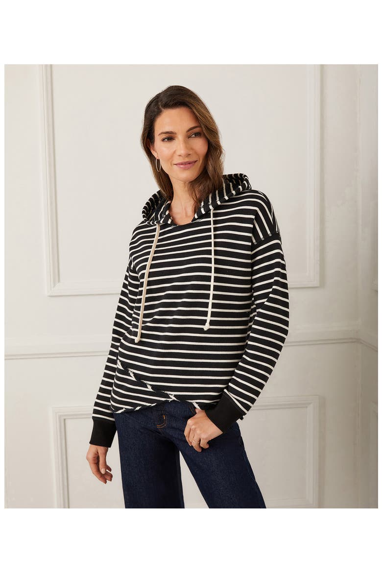 Stripe Asymmetric Hem Hoodie, Alternate, color, STRIPE