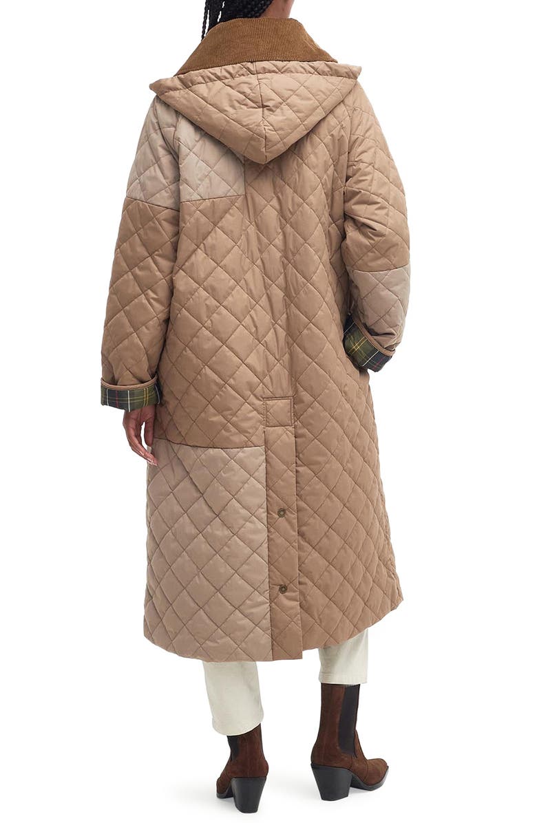 BARBOUR X GANNI Burghley Oversize Quilted Coat, Alternate, color,