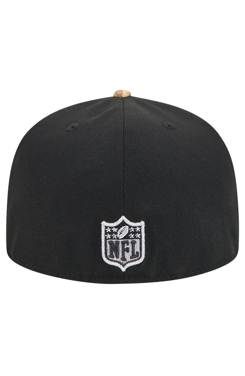 New Era Men's New Era Black Las Vegas Raiders Active Two-Tone Camo 59FIFTY Fitted Hat, Alternate, color, Black