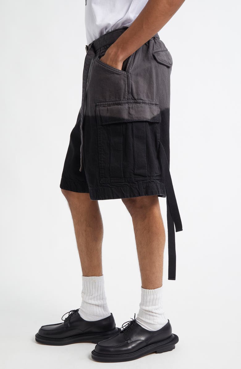 Sacai Belted Garment Dye Cotton Twill Cargo Shorts, Alternate, color, 
