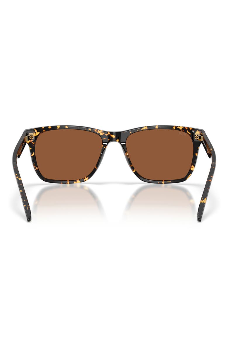 Gravels 57mm Polarized Square Sunglasses, Alternate, color, TORTOISE / COPPER 580G