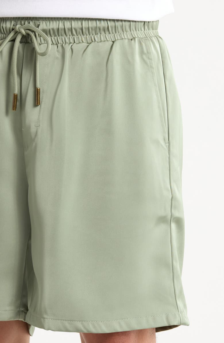HONOR THE GIFT Satin 7-Inch Drawcord Shorts, Alternate, color, Sage