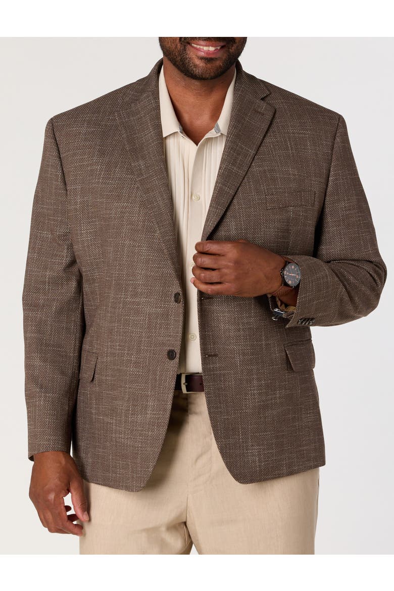 Big & Tall Textured Sport Coat V2, Main, color, BROWN