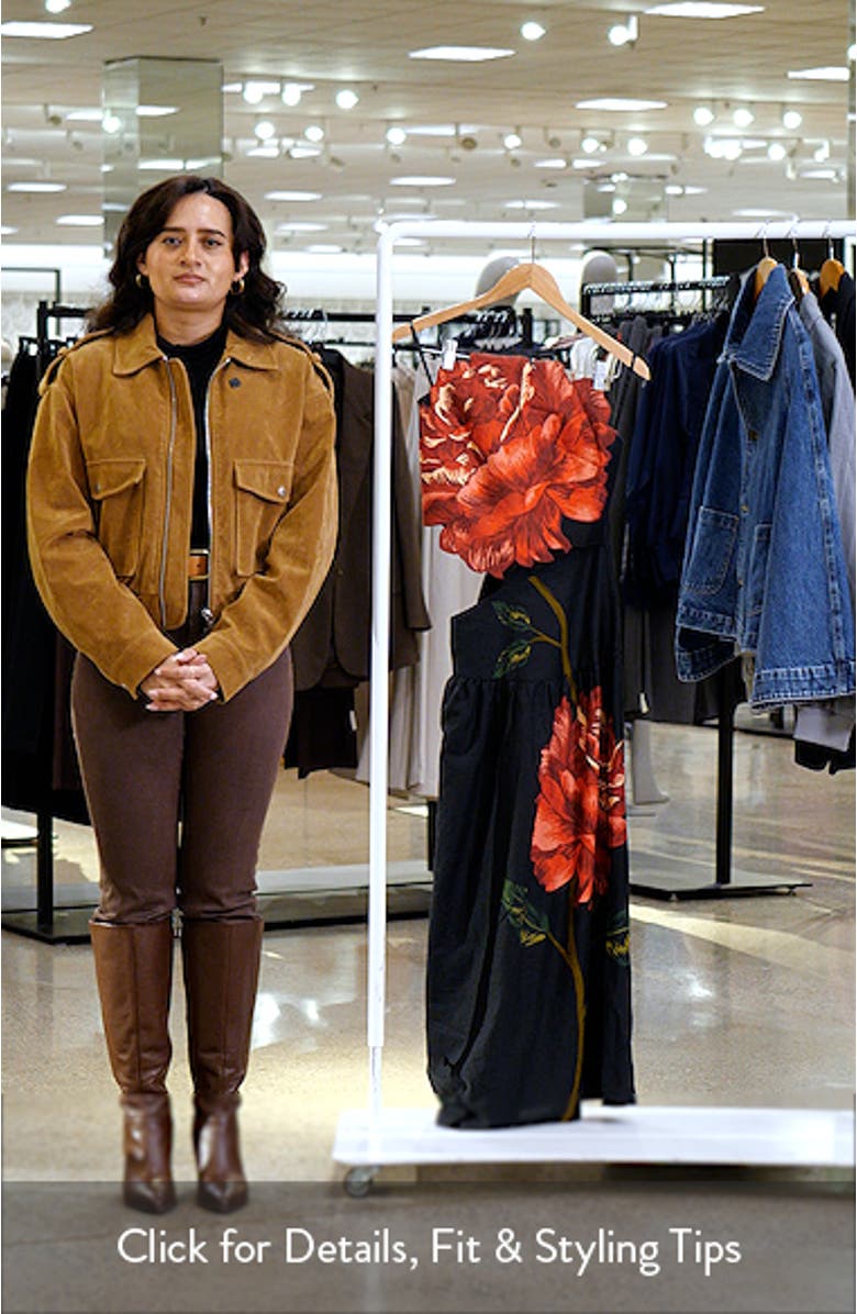 Rosalia Placed Rose Strapless Dress, sales video thumbnail