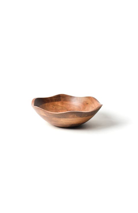 Fundamental Wood 13in Ruffle Bowl