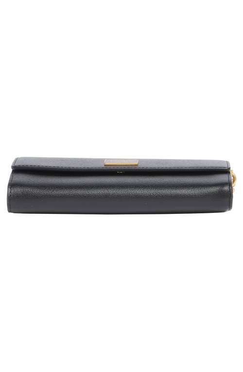 Kate Spade New York Katy Flap Continental Wallet Crossbody Bag In Black