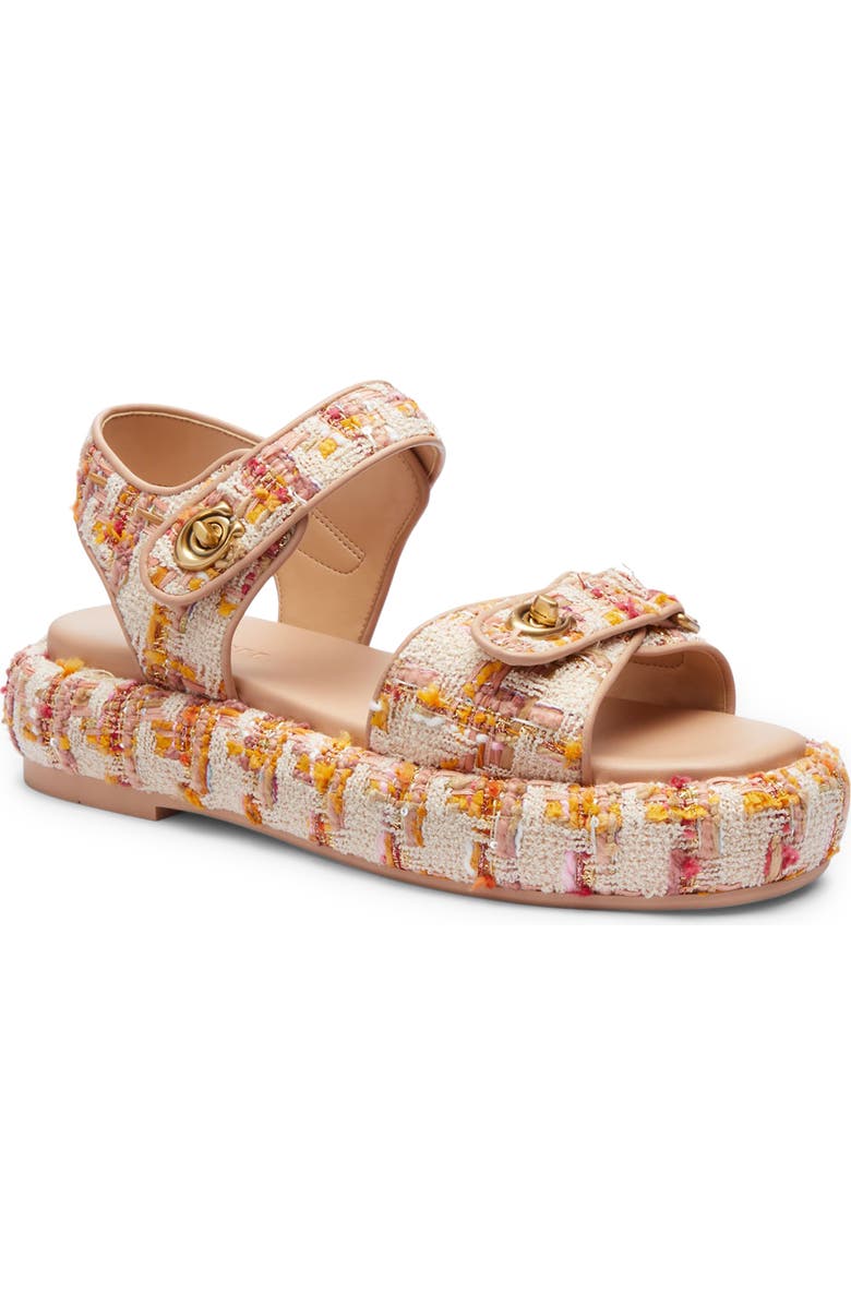 COACH Peyton Tweed Platform Sandal, Main, color,