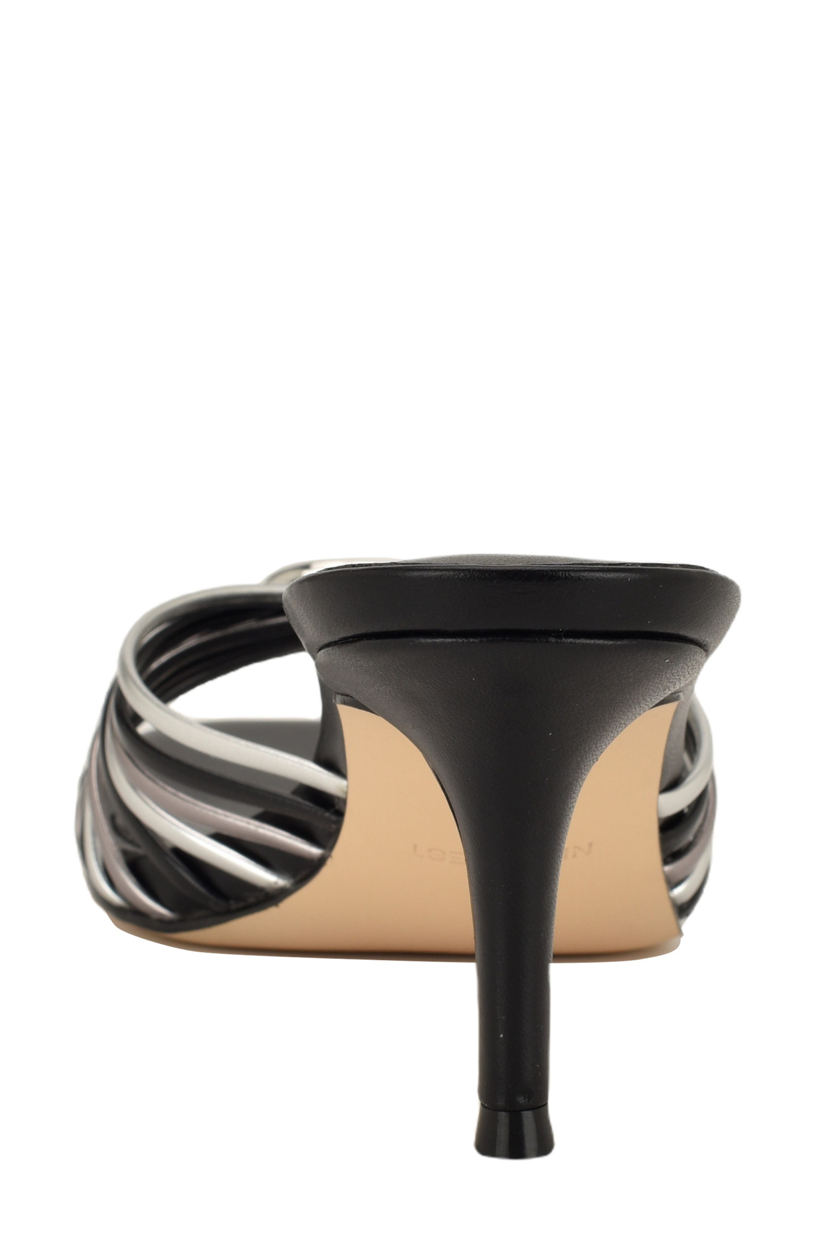 Nine West Dumel Sandal, Alternate, color, Black/ Silver/ Pewter