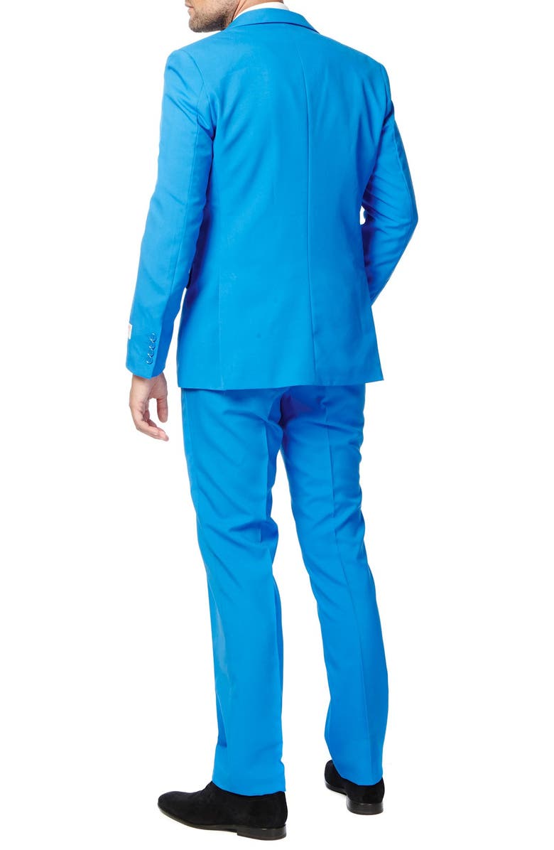 OppoSuits Stars & Stripes' Trim Fit Suit with Tie, Alternate, color, Blue