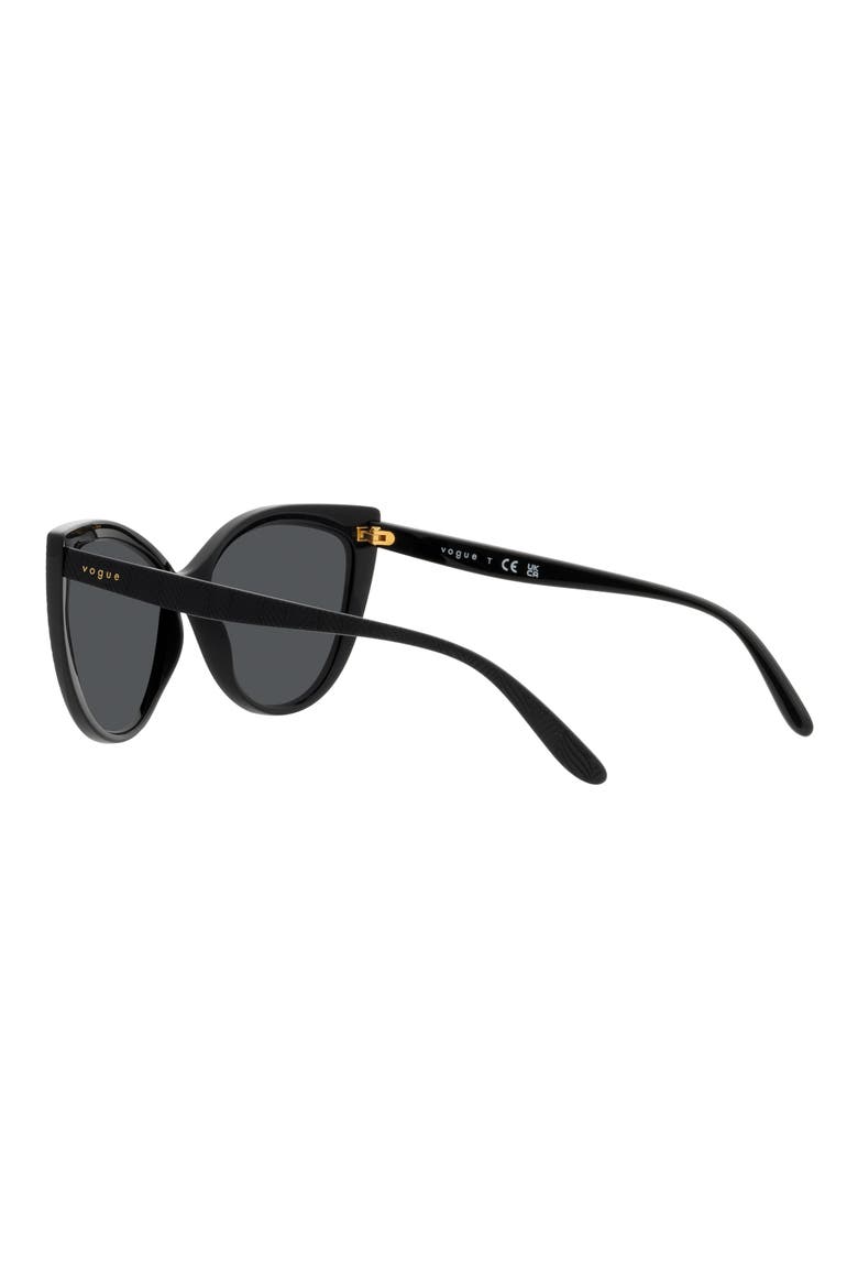 57mm Cat Eye Sunglasses, Alternate, color, BLACK